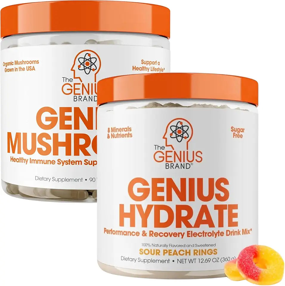 Sour Peach Rings Electrolyte Powder & Mushroom Nootropic Supplement R205
