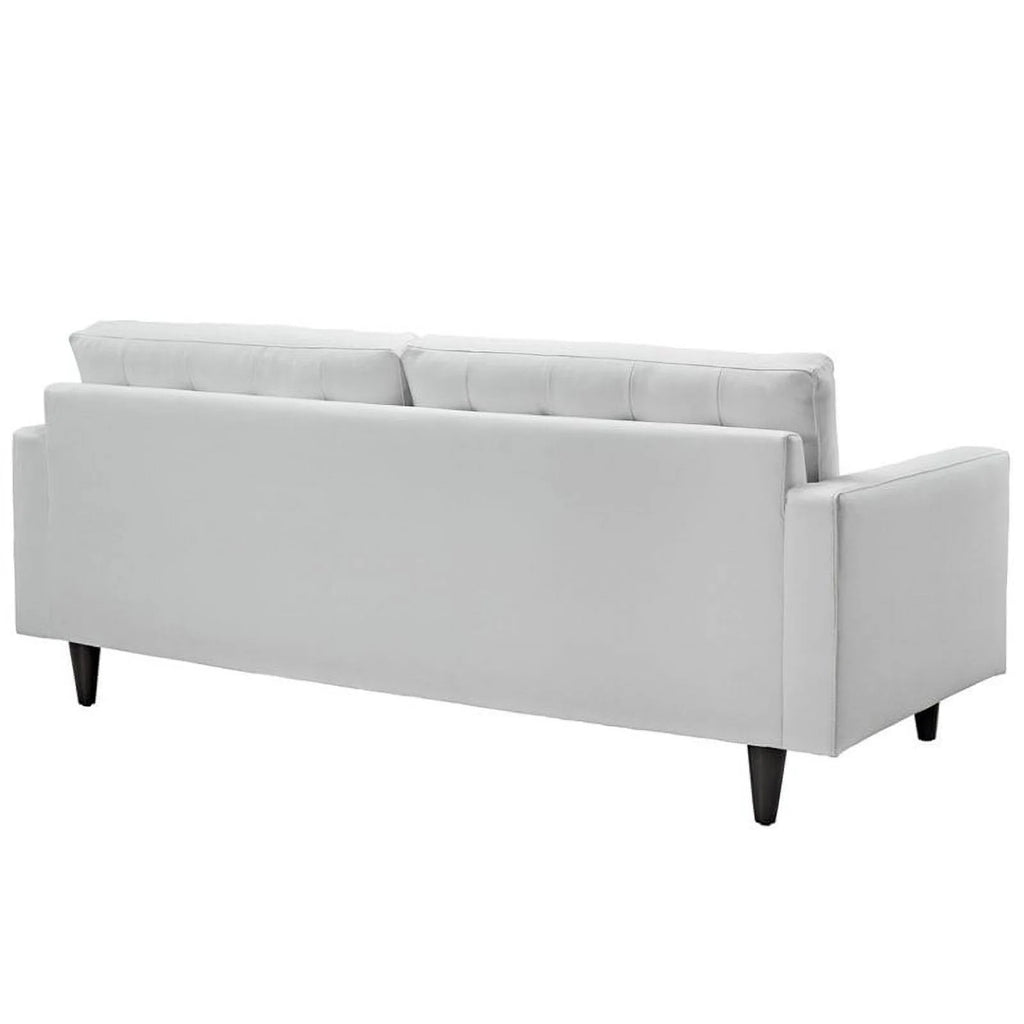 2 Piece White Leather Tufted Sofa Set C815819