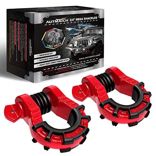 3/4" D Ring Shackles 2 Pack Frosted Black Z779