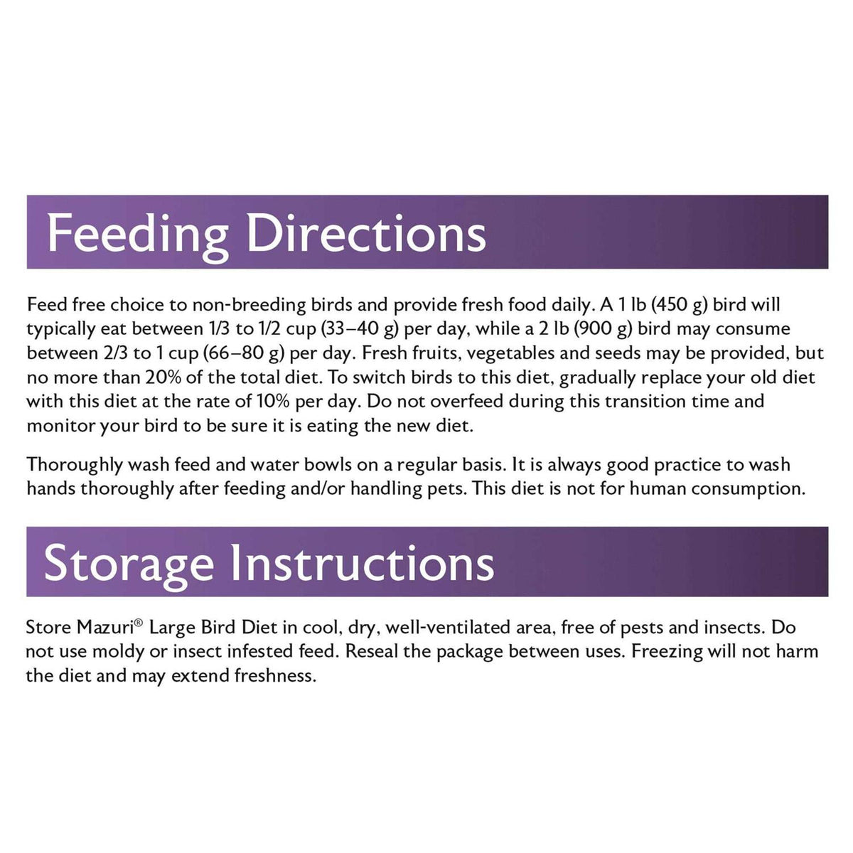 Large Bird Food P5615