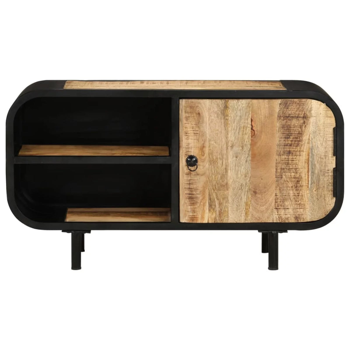 Mango Wood TV Stand with 2 Storage Shelves G14657