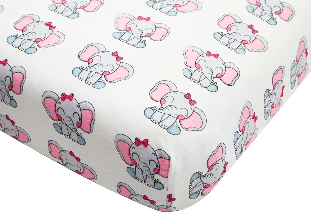 4 Pack Pink Fitted Crib Sheet Set N167