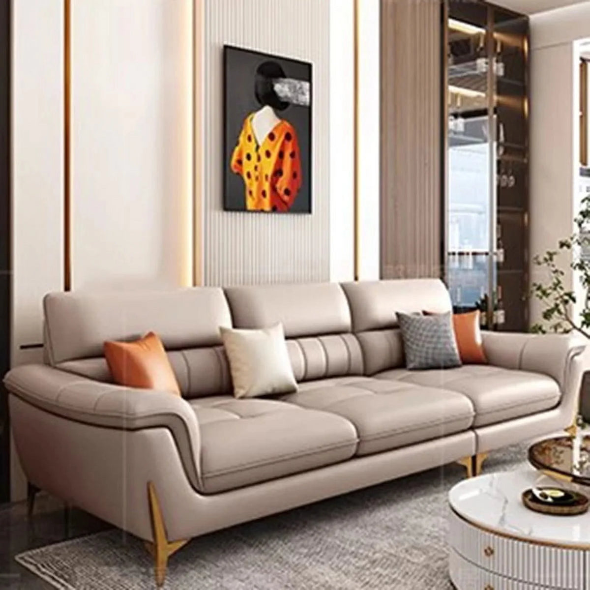 Genuine Leather Sofa O15731