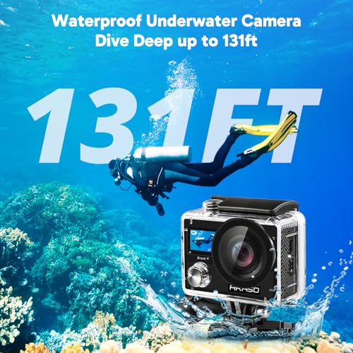 4K30fps 20MP WiFi Action Camera with EIS 131ft Waterproof O5913