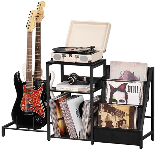 3 Tier Record Player Stand with Storage D20019