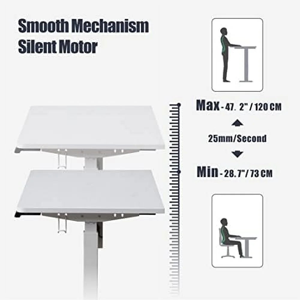 Electric Height Adjustable Standing Desk 55" Grey Oak Z731783